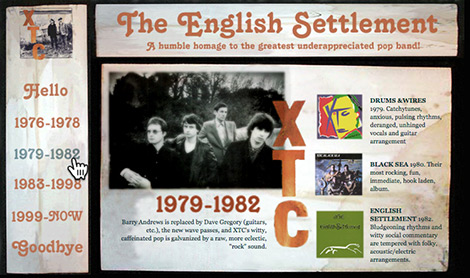 Forrest G Boughner XTC fan website design