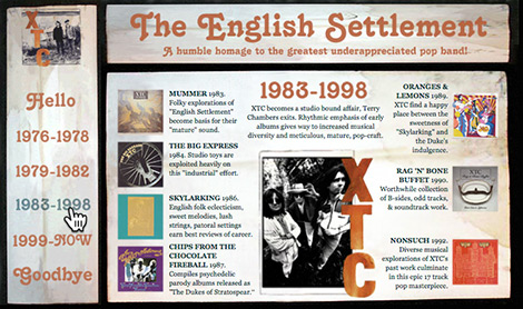 Forrest G Boughner XTC fan website design